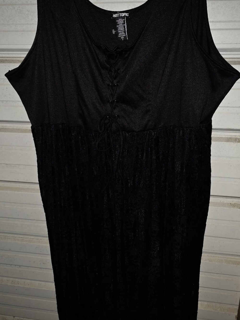 💀 5x Plus Size Black Lace Long Maxi Dress Skull Print lace Gothic - Picture 6 of 10